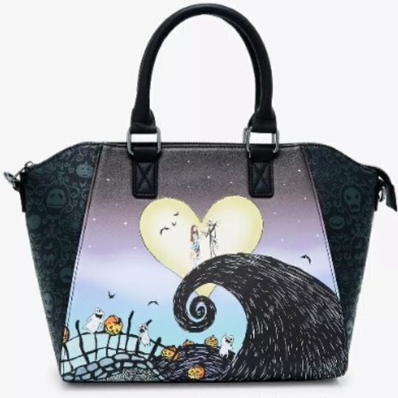Loungefly Disney The Nightmare Before Christmas Jack & Sally Moon Satchel Bag‎ - Picture 1 of 5